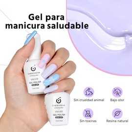 Cherimoya Juego de Esmaltes de Uñas en Gel Semipermanentes 3 Colores 15ml