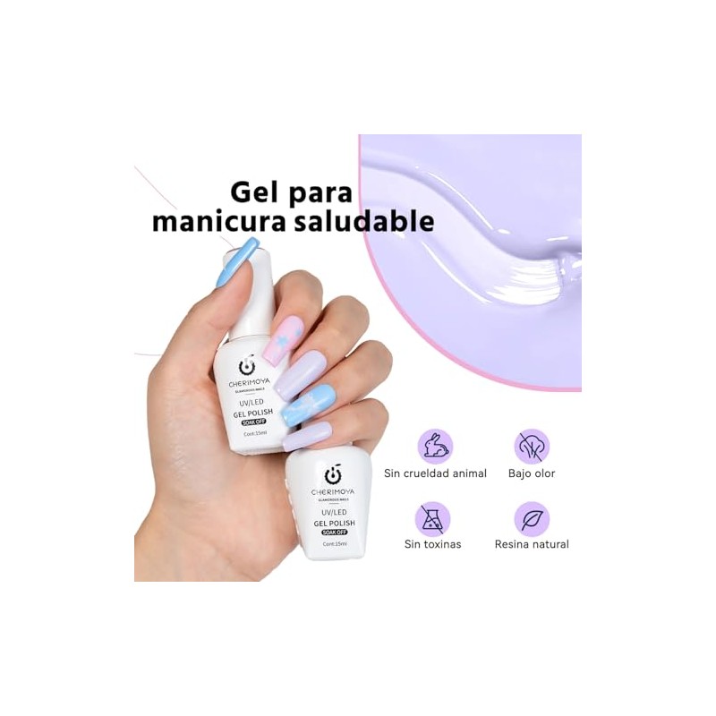 Cherimoya Juego de Esmaltes de Uñas en Gel Semipermanentes 3
