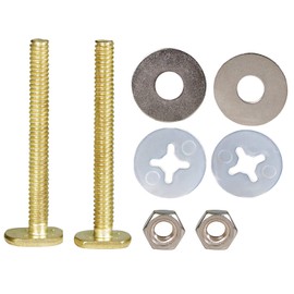 Raven KCDC-36436-200 Brass Plated Closet Bolts with Nuts and Washers For Toilets, 1/4-inch x 2-1/4 inch, Pack of 200