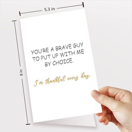 Goroar Funny Father’s Day Card for Stepdad, Stepdad Birthday Card, Appreciation Card for Stepfather, Thank You for Being My Stepdad Card