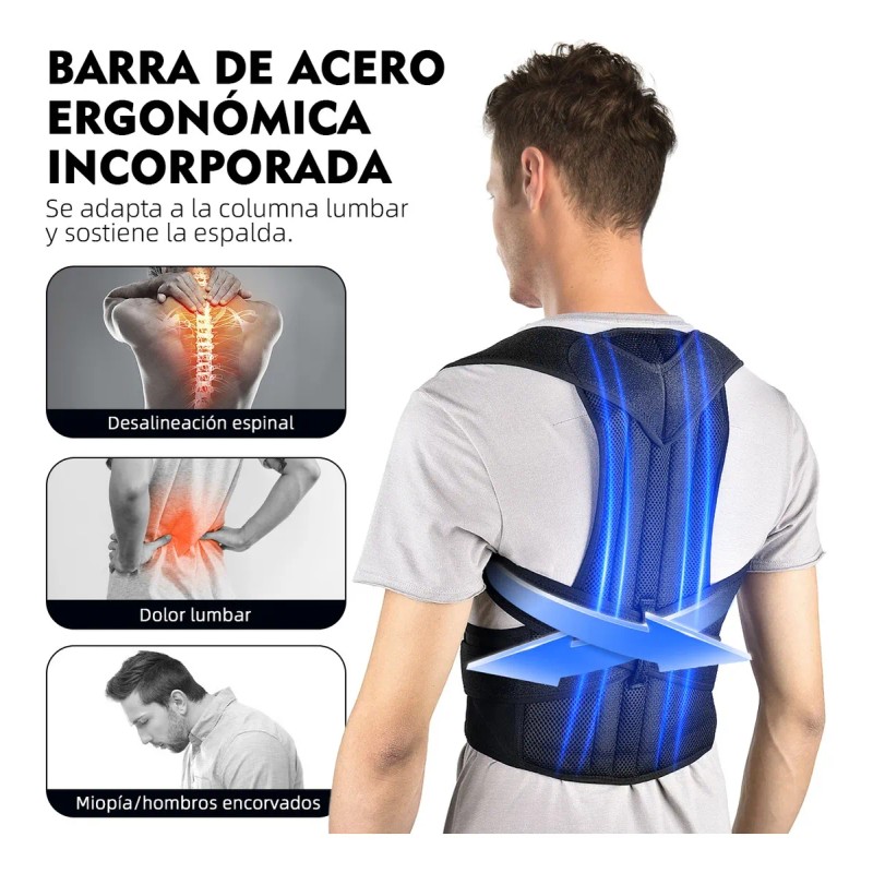 Corrector Postura Espalda Para Hombre Y Mujer Ajustable Faja