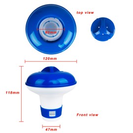 Yisscen Pool Dosing Float, 5 Inch Chlorine Dosing Float, Adjustable, Chlorine Dispenser for Pool, Automatic, Float Chemical Dispenser for Cleaning Hot Tubs, Swimming Pool, Jacuzzis and Spas