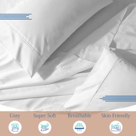 EGYLIN 100% Egyptian Cotton Universal V Berth 3 Piece The Best Boat V Berth Bedding Fits mattresses up to 8” Depth Sheet Set - 800 Thread Count Boat Sheet Set - White