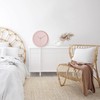 Lafocuse Metal Minimalist Pink Wall Clock Silent Modern Wall Clock