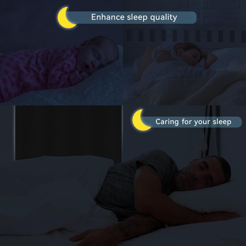 bemece Portable 100% Blackout Blind, DlY No Drill Blinds Blackout
