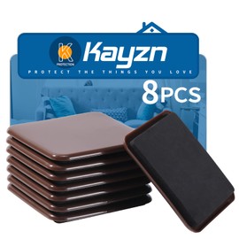 Kayzn Furniture Sliders, 8pcs 4.7 inch Square Furniture Moving Kits Carpet Sliders for Moving Furniture, Heavy Duty Furniture Movers - Protect The Surface of Carpet, Easily Move Any Items!