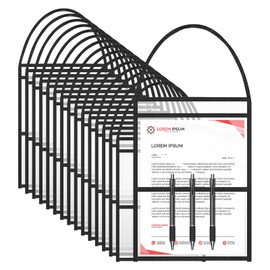 15 Pack Job Ticket Holder Work Order Plastic Sleeves with Hanging Strap Shop Ticket Holders 9 x 12 Dry Erase Pockets Reusable Repair Order Sleeves, Both Sides Clear