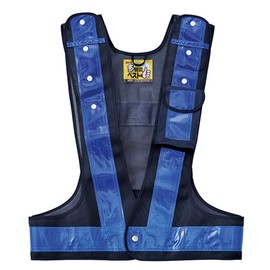Green Cross Multi-functional Safety Vest, Navy Blue/Light Blue Reflective, One Size Fits Most, 4 Pockets Included, Multifunctional Vest (Navy Blue/Light Blue)