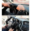CHUSYYRAY DIY Black Genuine Leather Car Steering Wheel Cover for