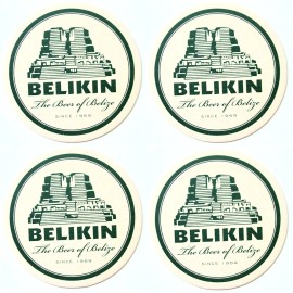 Belikin Lot 4 NEW Belize Belikin Beer Coasters Mats Mayan Ruin Temple Altun Ha