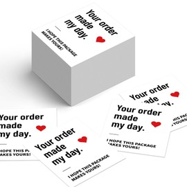 Motiskyy 200 Pcs Thank You Cards for Small Business 3 x 3.5 Inch Thank You for Supporting My Business Cards Essential Packaging Supplies for Small Business Owners Stores Online Retailers