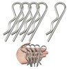 Tugermoola 5PCS M4x90 Hitch Pin Clip R Clips Stainless Steel Cotter Pin for Hitch Pin Lock System OLA031-4X90