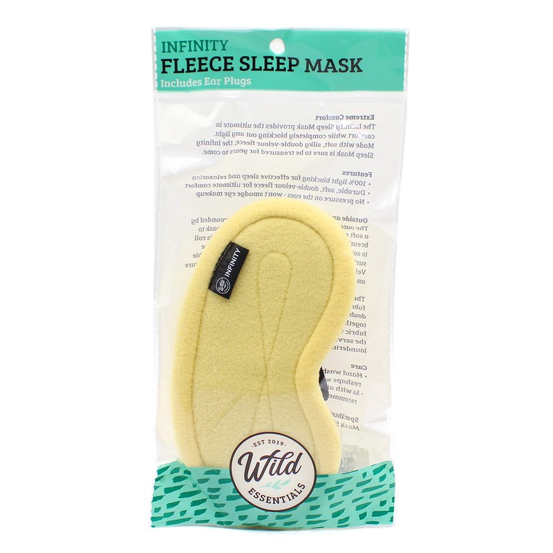 Wild Essentials Infinity Fleece Luxury Sleep Mask - Mellow Yellow