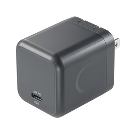 Sanwa Direct 700-AC044 Type-C Charger, PD Compatible, 65W Max, 1 Port, USB-C GaN (Gallium Nitrogen), Foldable, Plug, Fast Charging, AC Adapter
