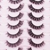 Natural False Eyelashes, 20 Pairs Wispy Cat Eye Look Faux