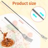 3Pcs Extendable Fork, 8.7 to 25.4 Inch Long Fork, Stainless