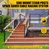 Qrooviiy 30 Degree Cable Railing Post- 42" x 2" x