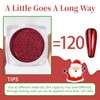 Pretty Diva Christmas Red Chrome Nail Powder, Red Nails Chrome