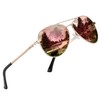 DUCO Classic Polarised Mirrored Pilot Sunglasses Mens Womens Vintage Polarized