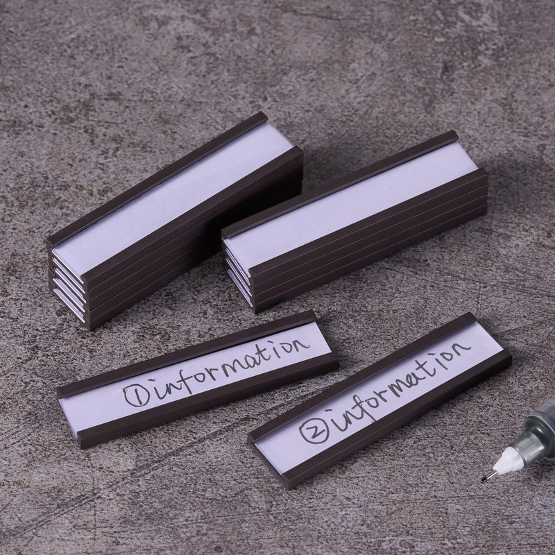100 Pieces Magnetic Label Holders with Magnets Magnetic Data Card