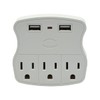 HIGH POWER Multicontacto de Pared con 2 Puertos USB y