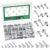 Keadic 390Pcs M4 M5 M6 Aluminum Flat Head Semi-Tubular Rivets
