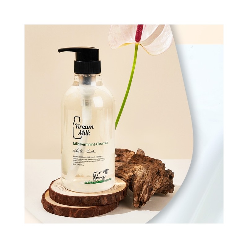 Cream Milk Mild Feminine Cleanser 520ml, 1 piece / 크림밀크