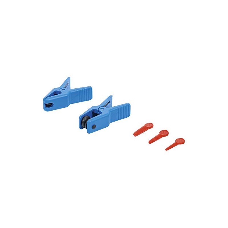 BGS 1719 Hose Locking Set 5-Pieces, Blue/Yellow