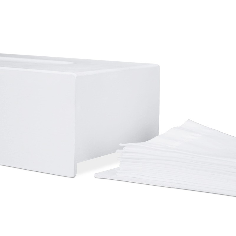 Relaxdays 10023252 Bamboo Tissue Box with Sliding Base, Tissue Box