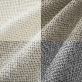 Topfinel Set of 4 Cushion Covers, 50 x 50 cm, Cream Chenille Cushion Covers, Sofa Cushion, Decorative Cushion Cover, Rattan Weave Style Design for Sofa, Living Room, Bedroom, Balcony, Children