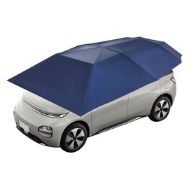 Car Sun Shade Umbrella Cover Tent Semi-Automatic Universal Car Tent Movable Folding Carport with Portable Bag 181 Inch Sun Protection Factor UPF 30+