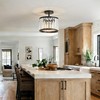 OKELI 9.8" Small Crystal Chandelier Semi Flush Mount Ceiling Light,
