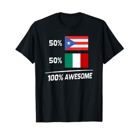 Half Puerto Rican Half Italian Puerto Rico Italy Flag T-Shirt