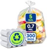 PLASTIC PRINCE 5-Gallon Compostable Trash Bags Biodegradable Trash Bags, 19.5"