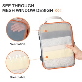Cipway Mesh Compression Packing Cubes, Ultralight See Through Luggage Organizer Bags, Travel Essentials for Carry on Suitcase （3Pcs,Grey）