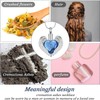 Hearbeingt Heart Cremation Jewelry Crystal Urn Necklace for Ashes Stainless