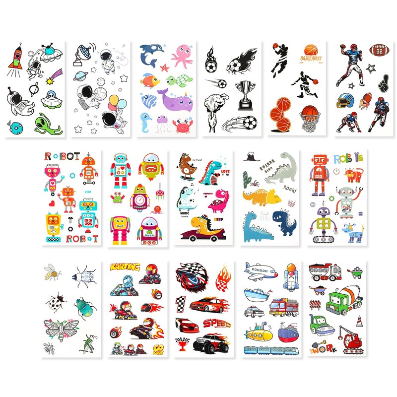 150+ Glow in the Dark Temporary Tattoos for Boys, Dinosaur