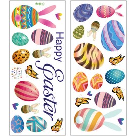 Operitacx 2pcs Egg Bunny Wall Sticker home accents decor cartoon stickers for kids window decals easter bunny window clings Easter rabbit decor bunny decal decor bunny wall decor egg decals