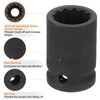 sourcing map 12-Point Impact Socket 1/2 Inch Drive 17mm Metric