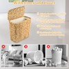 ZUNKNOD Wicker Trash Can with Lid and Liner, Handwoven Wicker