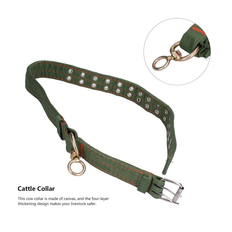 OKAT Cattle Traction Belt, Double Row Hole Canvas Cattle Collar,