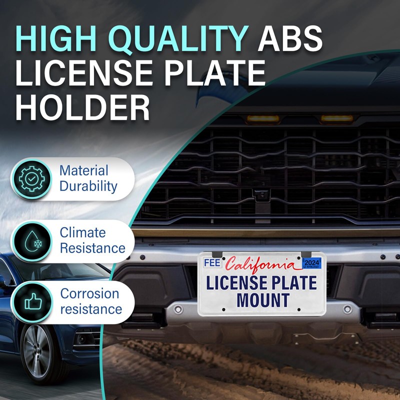 Quick Install Front License Plate Holder Compatible with Ford F150