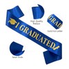I Graduated Sash, Blue 2PCS Graduation Sash with Gold Foil