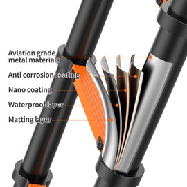 Telescoping Ladder,12.5 FT Extension Ladder, Heavy Duty 330lbs Max Capacity, Multi-Purpose Collapsible Ladder for RV or Outdoor Work