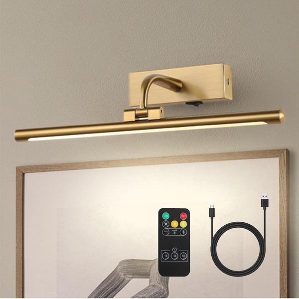 DLCL Battery Operated Picture Light with Remote and Timer, 15.94in
