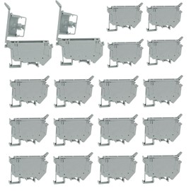 EPLZON UK5-HESI UK5RD Without LED DIN Rail Fuse Terminal Base Disconnect Terminal Block Screw Clip Without Led Light(Pack of 20pcs,Grey)