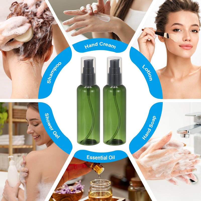 PATIKIL Travel Pump Bottles, 6 Pcs 3.4Oz(100ml) Leak Proof Refillable