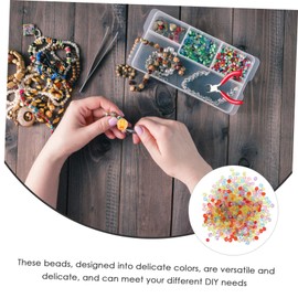Operitacx 600pcs Colored Small Beads Jewelry Making Beading DIY Round Spacer Beads Delicate Small Beads Loose Spacer Beads DIY Beads for Jewelry Making Charms Beads for Bracelets Acrylic