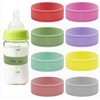 8PCS Silicone Baby Bottle Labels for Daycare - Reusable Writable