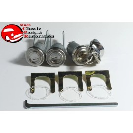 Classic GM 55-57 Chevy Ignition Door Trunk Lock Cylinders U Pawls OEM Octagon Head Keys